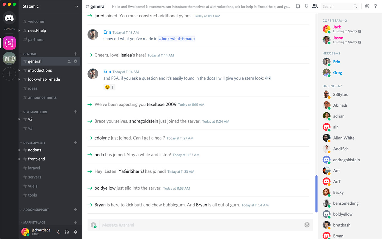 Discord User Interface