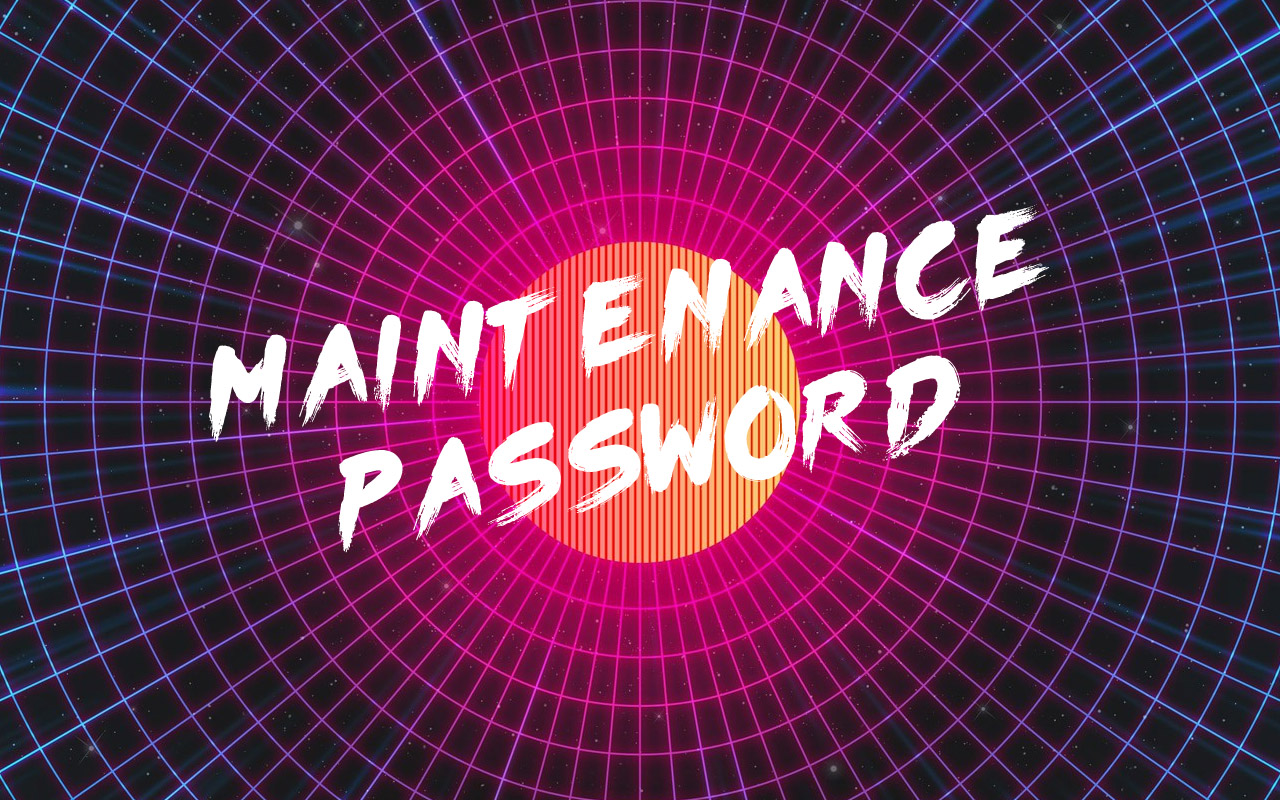 Maintenance Password Thumbnail