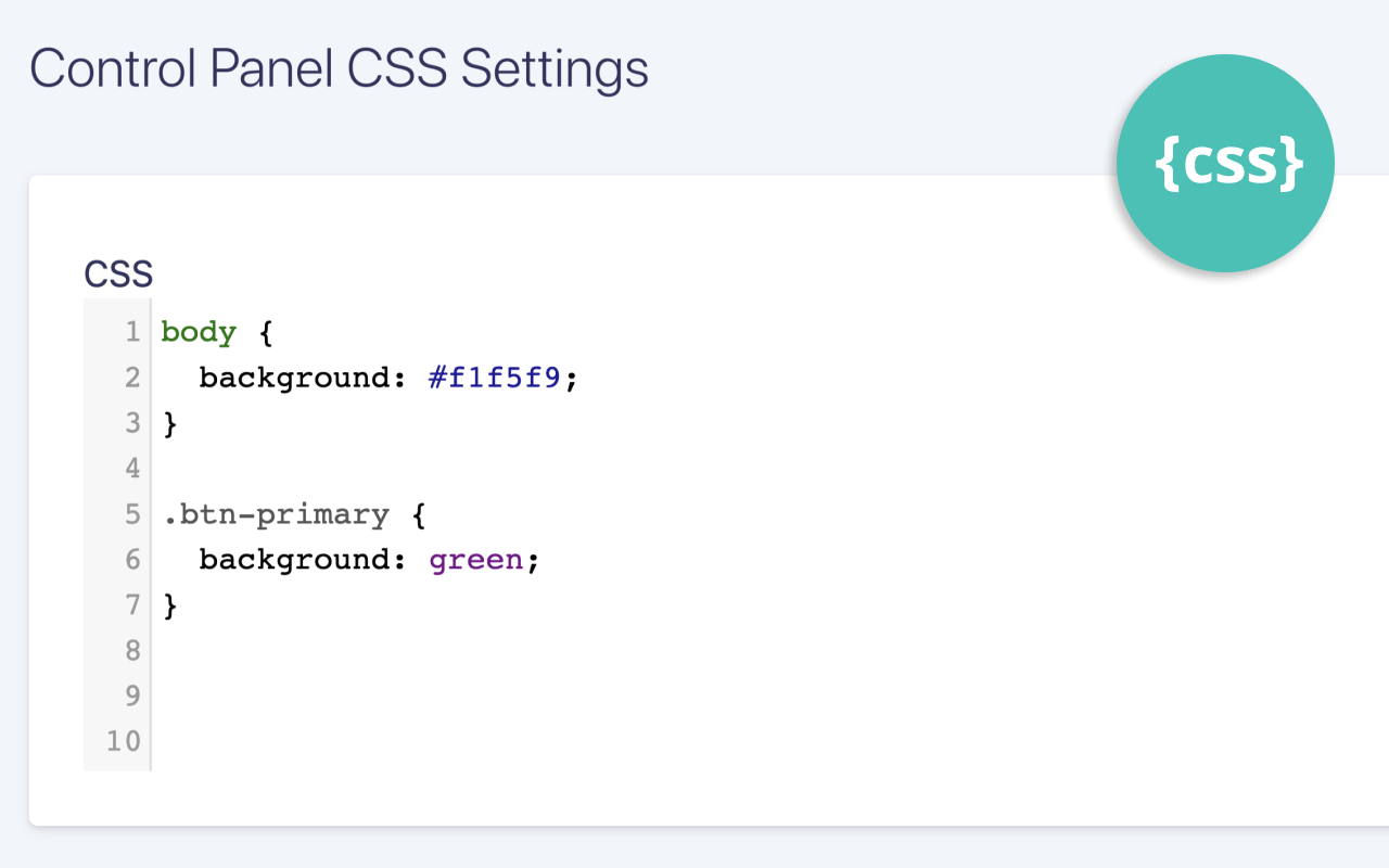 Control Panel CSS Thumbnail